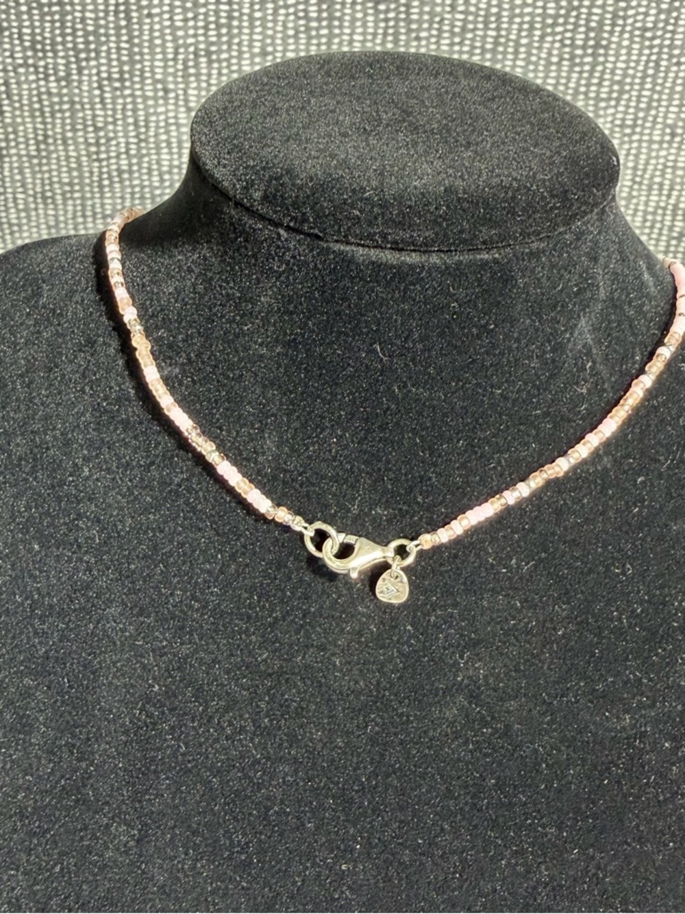 Silpada Pink Beaded Necklace with Silver Filigree Pendant and Matching Earrings - Picture 9 of 11